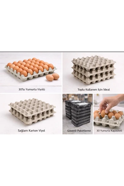 Kalite Meraklıları Kalite Meraklıları(766 Adet) 30'lu Yumurta Viyolü|Karton Yumurta Viyolü |Dayanıklı Yumurta Kartonu ürün görseli 1