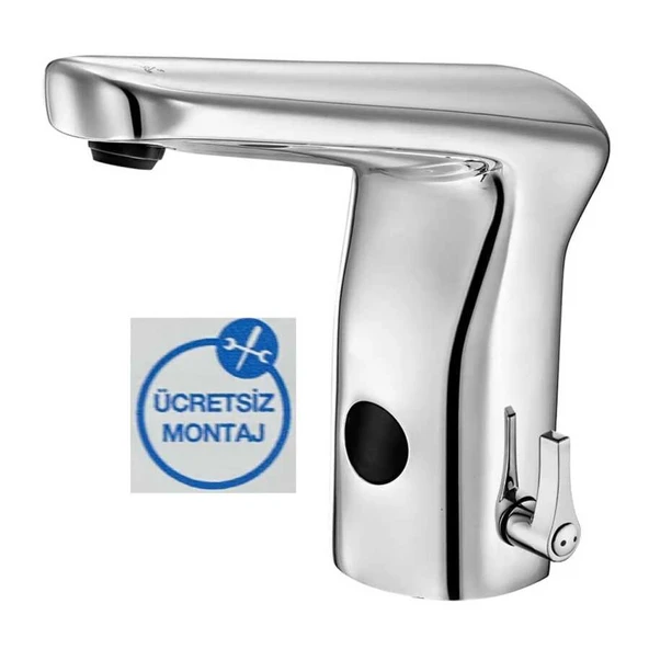 Eca Krom Fotoselli Lavabo Batarya Pilli 108108017 Çift Su Girişli ürün görseli 1