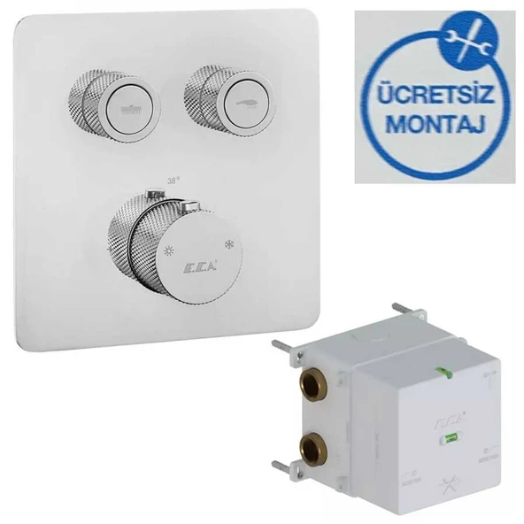 Eca Life Krom Termostatik Ank. Duş Batarya 2 Yol On/Off 102101402 ürün görseli 1