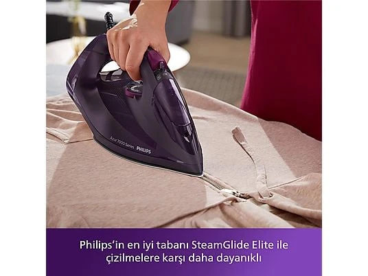 Phılıps Azur DST7061/30 Buharlı Ütü - Koyu Mor - Resim 4