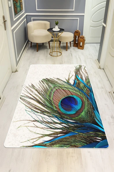 Modern Desenli Dijital Baskı Kaymaz Taban Halı H0113 RENKLİ 180 X 280 ürün görseli 1
