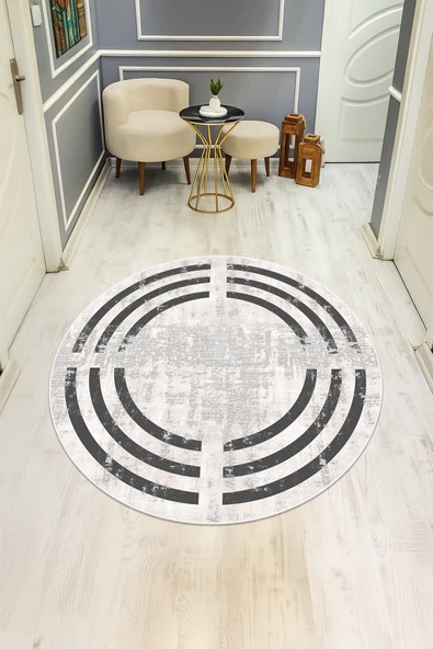 Dijital Baskı Modern Kaymaz Taban Halı H0307 RENKLİ 160 X 160 ürün görseli 1