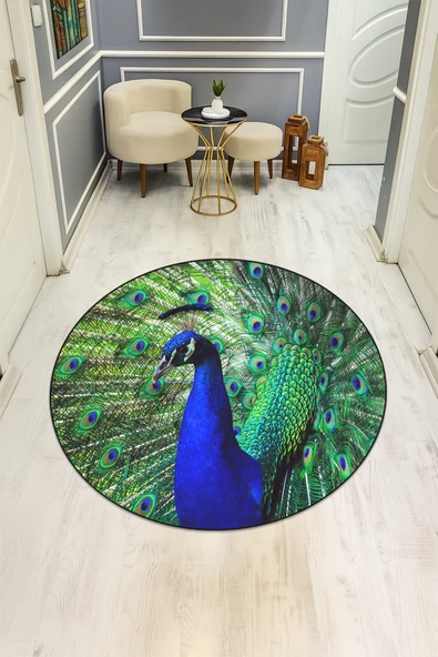 Dijital Baskı Modern Kaymaz Taban Halı H0340 RENKLİ 180 X 180 ürün görseli 1