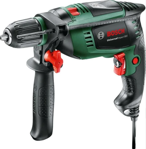Bosch UniversalImpact 800 Darbeli Matkap Makinesi+19 Parça Set - 0603131107 ürün görseli 1