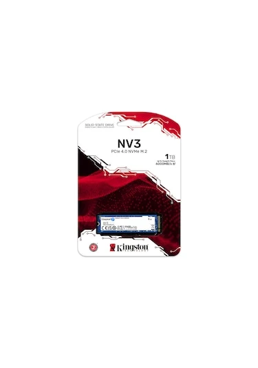 Kingston NV3 SNV3S/1000G 1TB (6000/4000MB/s) M.2 2280 PCIe 4.0 NVMe SSD ürün görseli 1