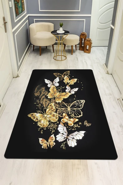 Modern Desenli Dijital Baskı Kaymaz Taban Halı H0150 RENKLİ 140 X 200 ürün görseli 1