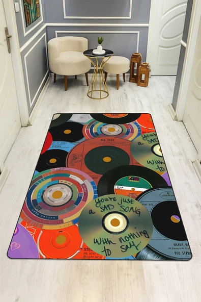 Modern Desenli Dijital Baskı Kaymaz Taban Halı H0120 RENKLİ 180 X 280 ürün görseli 1