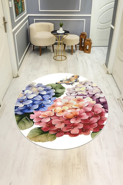 Dijital Baskı Modern Kaymaz Taban Halı H0322 RENKLİ 180 X 180 ürün görseli 1