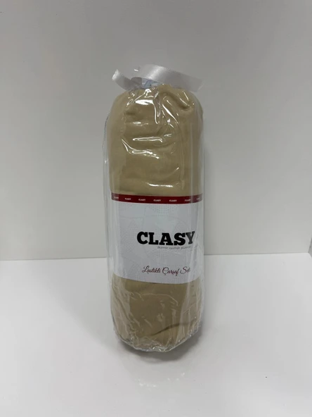 Clasy Ranforce Lastikli Çarşaf Seti Çift Kişilik Yumurta Sarısı ÇKLÇ-271 %100 Pamuk ürün görseli 1