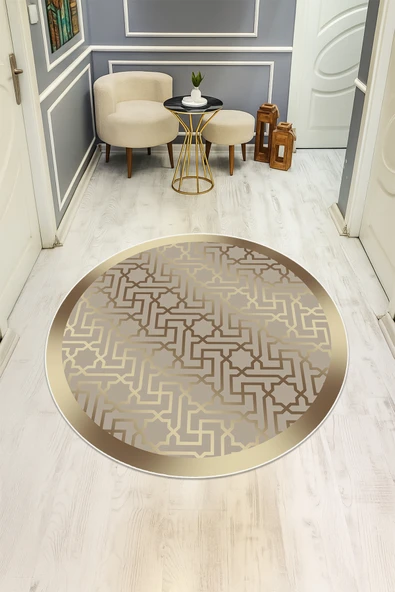 Dijital Baskı Modern Kaymaz Taban Halı H0332 RENKLİ 80 X 80 ürün görseli 1