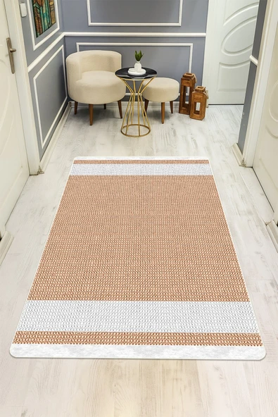 Modern Desenli Dijital Baskı Kaymaz Taban Halı H0155 RENKLİ 120 X 180 ürün görseli 1