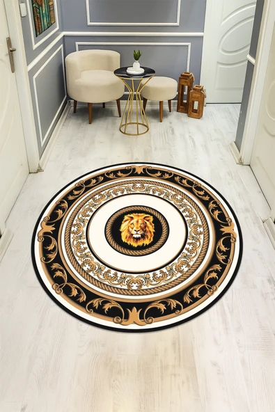 Dijital Baskı Modern Kaymaz Taban Halı H0331 RENKLİ 160 X 160 ürün görseli 1
