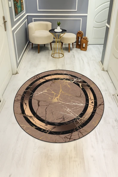 Dijital Baskı Modern Kaymaz Taban Halı H0330 RENKLİ 80 X 80 ürün görseli 1