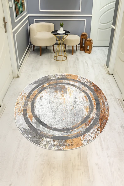 Dijital Baskı Modern Kaymaz Taban Halı H0344 RENKLİ 200 X 200 ürün görseli 1