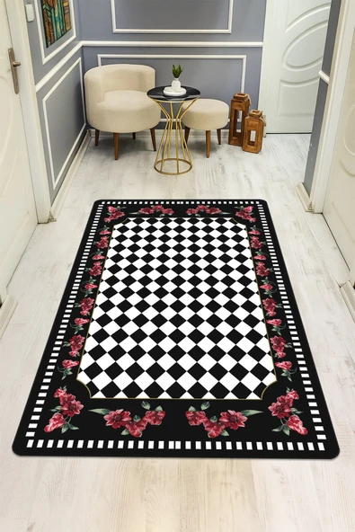 Modern Desenli Dijital Baskı Kaymaz Taban Halı H0151 RENKLİ 200 X 300 ürün görseli 1