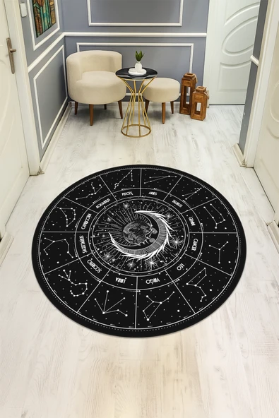 Dijital Baskı Modern Kaymaz Taban Halı H0326 RENKLİ 200 X 200 ürün görseli 1