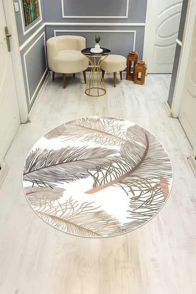 Dijital Baskı Modern Kaymaz Taban Halı H0318 RENKLİ 160 X 160 ürün görseli 1