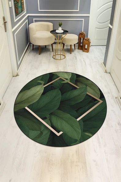 Dijital Baskı Modern Kaymaz Taban Halı H0317 RENKLİ 160 X 160 ürün görseli 1