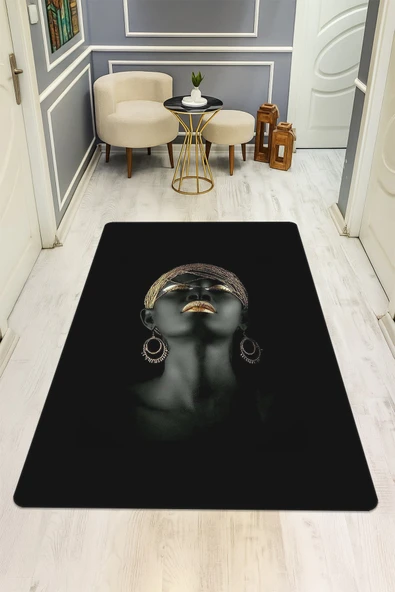 Modern Desenli Dijital Baskı Kaymaz Taban Halı H0191 RENKLİ 100 X 200 ürün görseli 1