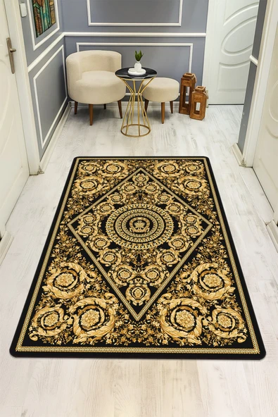 Modern Desenli Dijital Baskı Kaymaz Taban Halı H0201 RENKLİ 200 X 300 ürün görseli 1