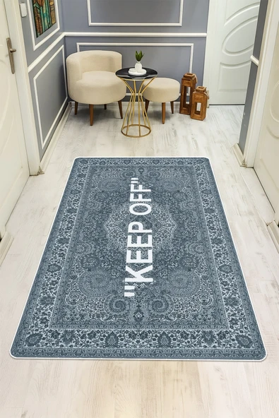 Modern Desenli Dijital Baskı Kaymaz Taban Halı H0234 RENKLİ 140 X 200 ürün görseli 1