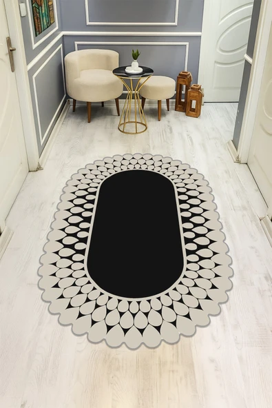 Modern Desenli Lazer Kesim Dijital Baskı Kaymaz Taban Halı H0424 RENKLİ 140 X 200 ürün görseli 1