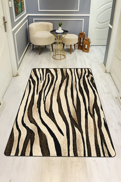 Modern Desenli Dijital Baskı Kaymaz Taban Halı H0197 RENKLİ 140 X 200 ürün görseli 1