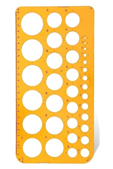 Yıldızlar Daire Şablonu Büyük 1-36 Mm 1 Adet Yıldızlar Daire Şablonu 1-36 Mm Büyük 1 Adet ürün görseli 1
