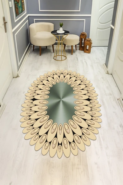 Modern Desenli Lazer Kesim Dijital Baskı Kaymaz Taban Halı H0417 RENKLİ 200 X 300 ürün görseli 1