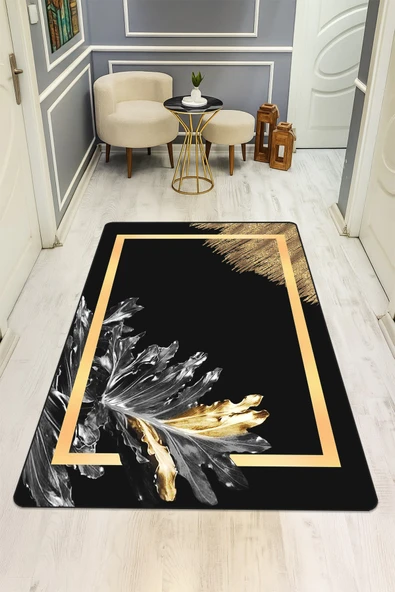 Modern Desenli Dijital Baskı Kaymaz Taban Halı H0193 RENKLİ 120 X 180 ürün görseli 1