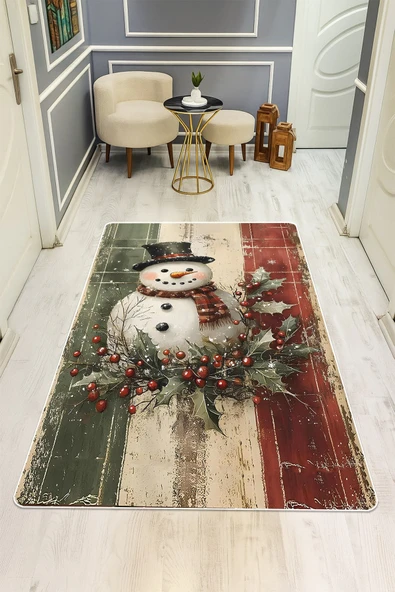 Modern Desenli Dijital Baskı Kaymaz Taban Halı H0196 RENKLİ 100 X 300 ürün görseli 1