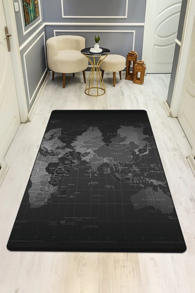 Modern Desenli Dijital Baskı Kaymaz Taban Halı H0278 RENKLİ 100 X 300 ürün görseli 1