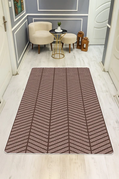 Modern Desenli Dijital Baskı Kaymaz Taban Halı H0177 RENKLİ 100 X 200 ürün görseli 1