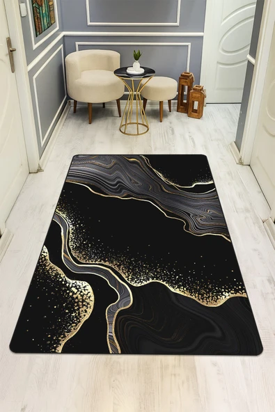 Modern Desenli Dijital Baskı Kaymaz Taban Halı H0145 RENKLİ 160 X 230 ürün görseli 1