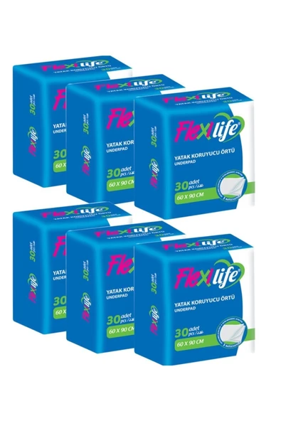 Flexi Life Hasta Alt Bezi(SERME YATAK KORUYUCU) 60x90cm 30'lu 6 Pk ürün görseli 1