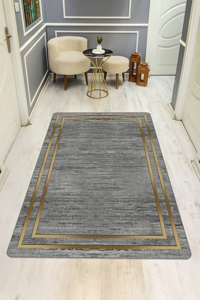 Modern Desenli Dijital Baskı Kaymaz Taban Halı H0219 RENKLİ 140 X 200 ürün görseli 1