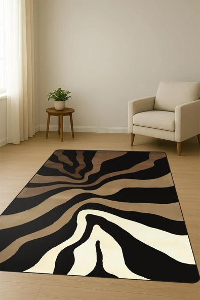 Modern Desenli Dijital Baskı Kaymaz Taban Halı H0178 RENKLİ 100 X 300 ürün görseli 1