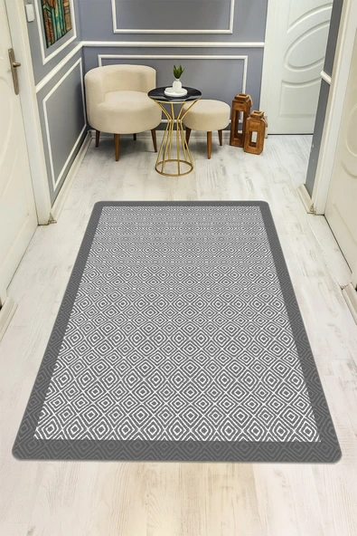 Modern Desenli Dijital Baskı Kaymaz Taban Halı H0205 RENKLİ 100 X 200 ürün görseli 1