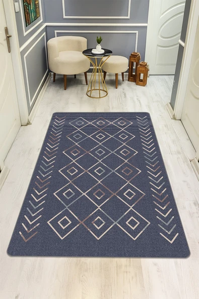 Modern Desenli Dijital Baskı Kaymaz Taban Halı H0180 RENKLİ 100 X 200 ürün görseli 1
