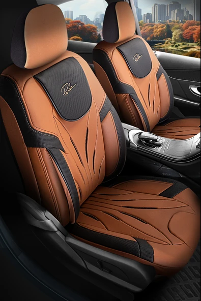 PANDA PARS SERİSİ DERİ OTO KOLTUK KILIFI - TAM SET ürün görseli 1