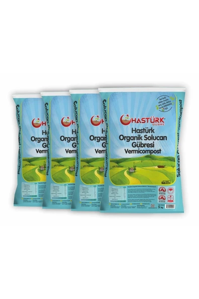 Hastürk %100 Organik Solucan Gübresi 4 X 5 Kg. ürün görseli 1
