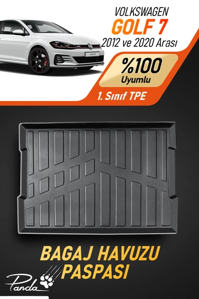 VOLKWAGEN GOLF 7 HATCBACK UST 2012 - 2020 ARASI 4D HAVUZLU BAGAJ HAVUZU ürün görseli 1