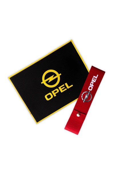 Opel Logolu Torpido Üstü Kaydırmaz Ped & Tampon Çeki İpi - İkili Araç Aksesuar Set ürün görseli 1