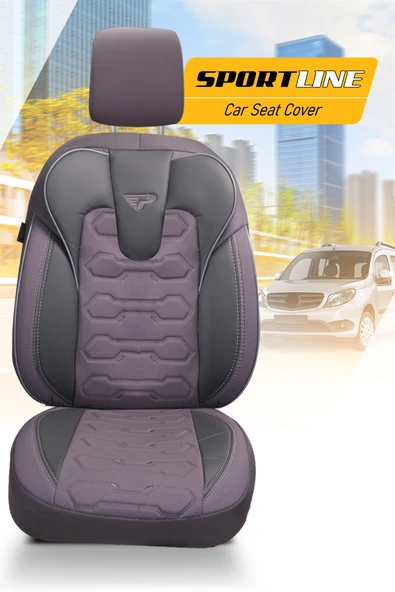 PANDA SPORTLİNE SERİSİ İNGİLİZ JAKAR KUMAŞ TİCARİ OTO KOLTUK KILIFI - TAM SET ürün görseli 1