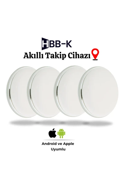 Beyaz Ios & Android Uyumlu Airtag Akıllı Gps Takip Cihazı( 4'lü Paket) ürün görseli 1