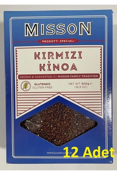 MİSSON Kinoa Kırmızı Ithal Red Quinoa 500 Gr*12 Adet ürün görseli 1