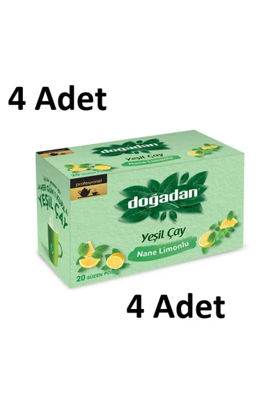 Doğadan Yeşil Çay Nane Limon Karışımı 4 Kutu ürün görseli 1
