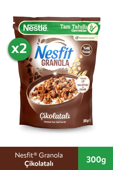Nesfit Nesfit Granola 300gr Çikolata x 2 ürün görseli 1