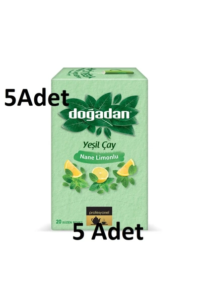 Doğadan Yeşil Çay Nane Limon Karışımı 20'li X 5 Adet ürün görseli 1