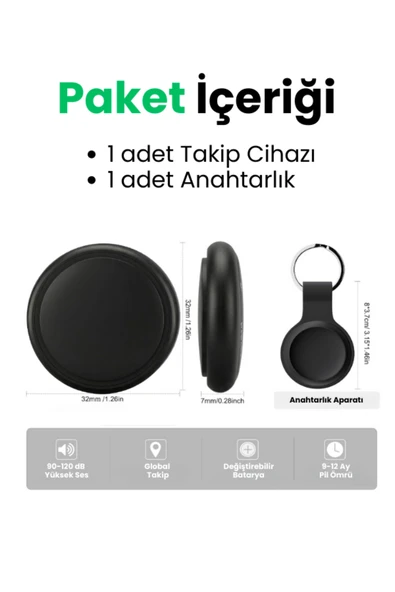 Basic Tag Takip Cihazı ( İOS Uyumlu) - Resim 3